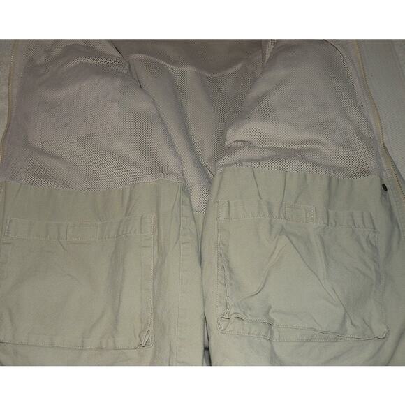 Woolrich Mens Med. Khaki Fishing Photo Hiking Safari Vest Jacket Zip Off Sleeves - Picture 4 of 4